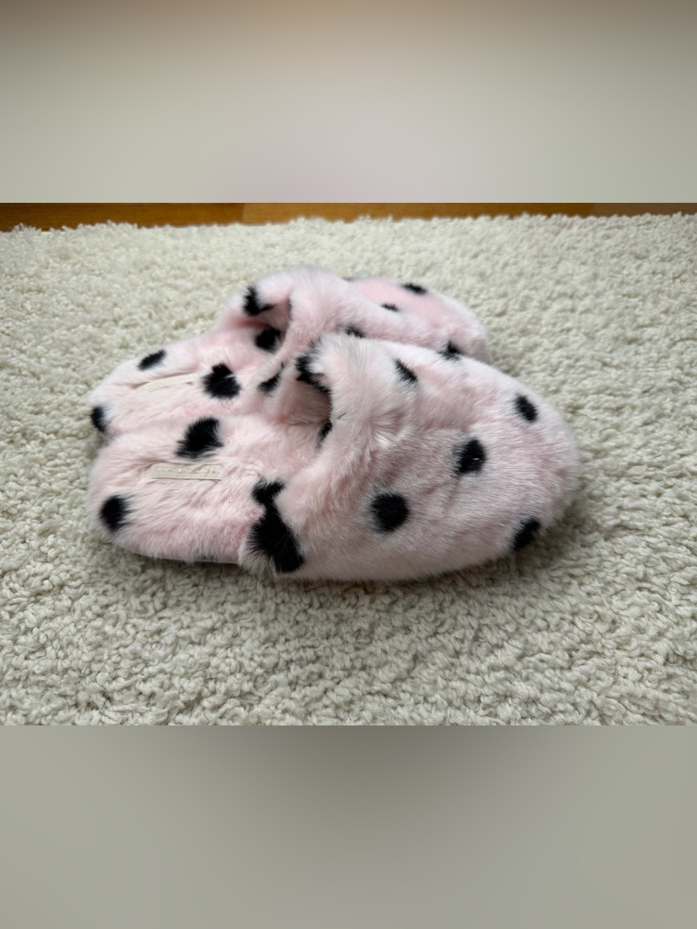 Sz Medium Victoria Secret Polka Dot Slippers